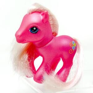 My Little Pony Pinkie Pie G3 2002 MLP Vintage Pink Tinsel Mane Balloons Mark